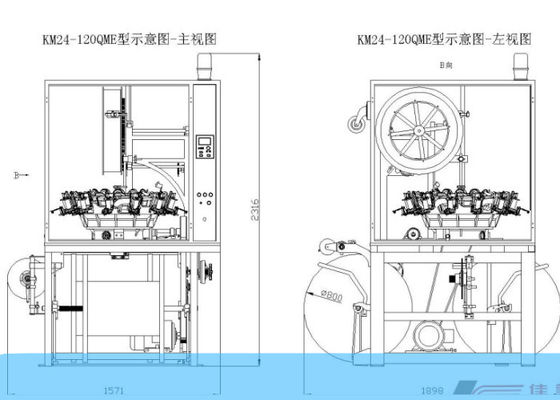 産業24の紡錘2200Wケーブルの組みひも機械垂直